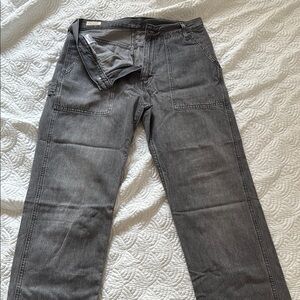 Levi's Gray Relaxed Jeans with Distressed Details